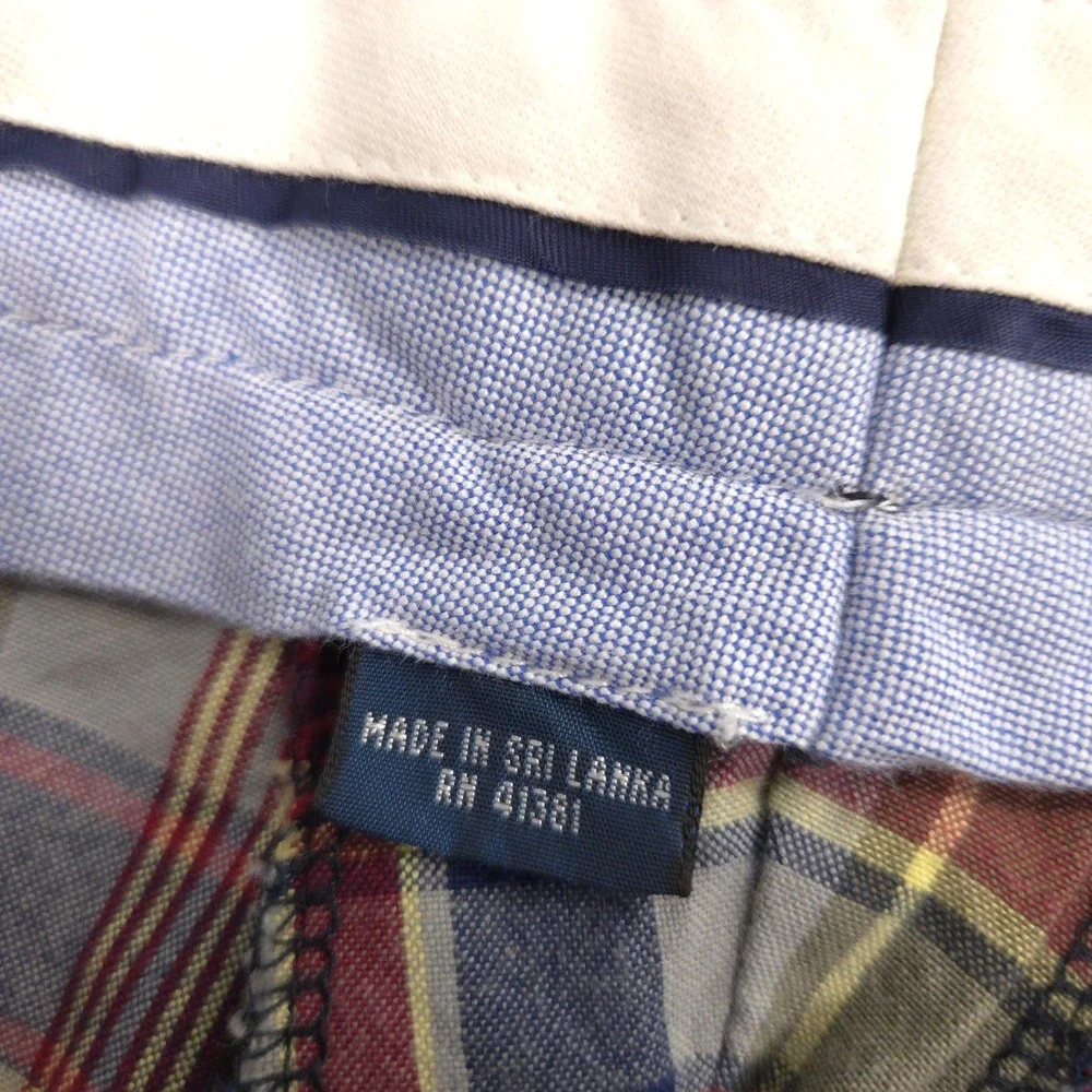 Polo Ralph Lauren Shorts Mens 40 Madras Plaid Chino Preppy Casual 10